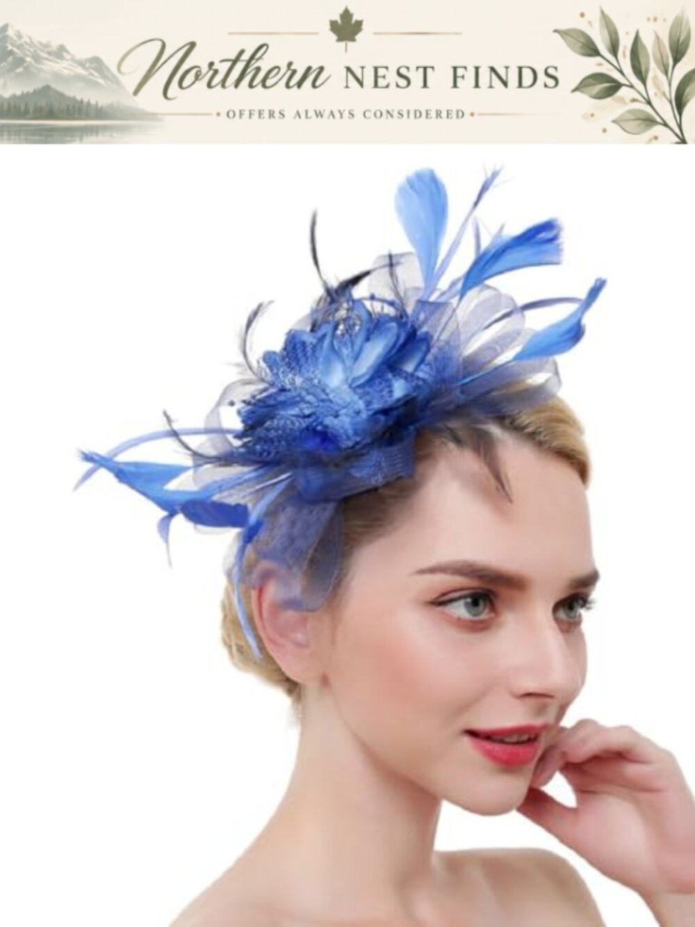 Women Fascinator Hat Derby High Tea Headwear Flower Mesh Headpiece